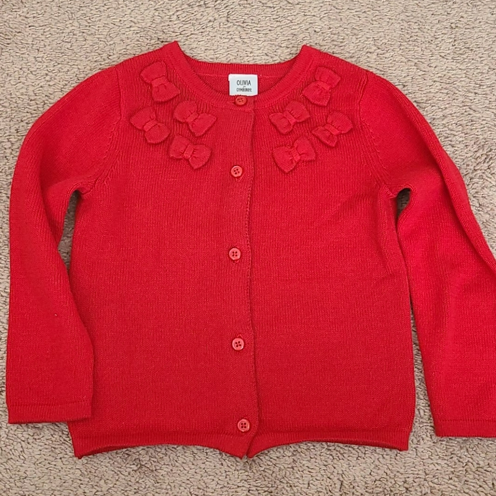 Red cardigan